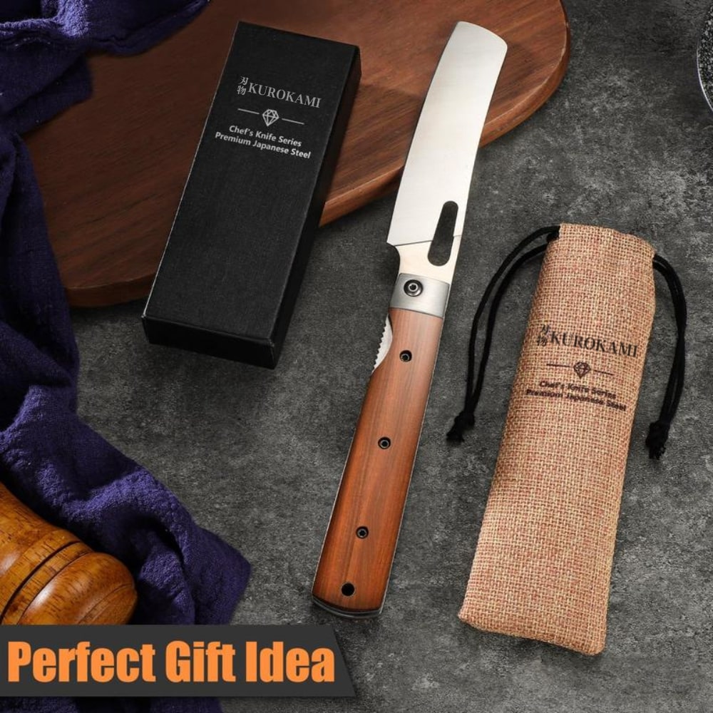 Kurokami® Japanese Folding Nakiri Knife